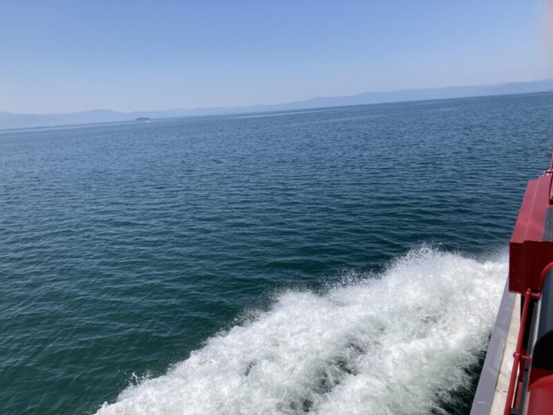 観光船から見る琵琶湖