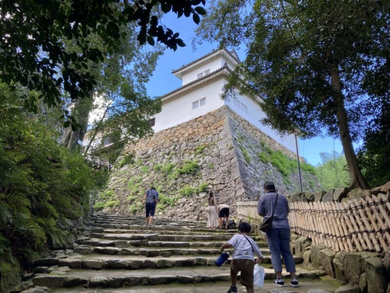 彦根城にのぼっていく石段